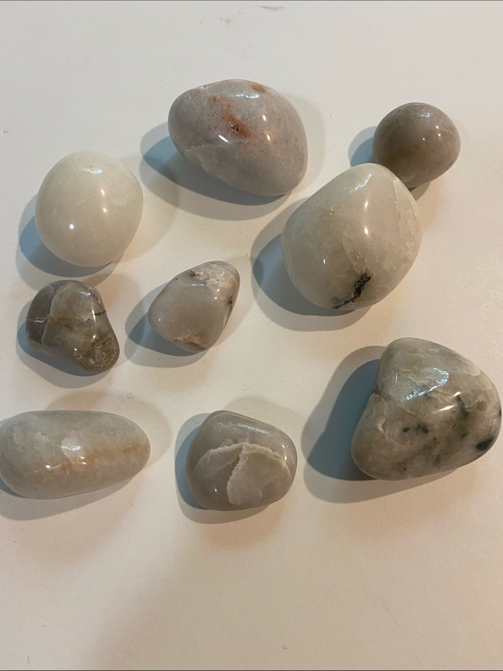 Assorted Polished Michigan Lakeshore Quartz Rocks 8.3 oz